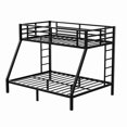 thumbnail image 4 of Twin XL over Queen Bunk Bed, Heavy Duty Metal Bunk Bed Frame with 2 Side Ladders and Full-length Guardrails, for Teens Adults Bedroom, Space-Saving Design, No Box Spring Needed, 4 of 7