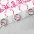 thumbnail image 4 of jejeloiu Vintage Baroque Print Black Out Curtains,Kawaii Bow Knot Curtains Pack of 2 (42x63 Each),White Pink Bedroom Curtains For Kids,Breathable Home Decor, 4 of 6