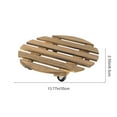 thumbnail image 3 of Plant Stand Indoor and Outdoor, Wooden Plant Caddy with Wheels, Heavy Duty Plant Stands with 360° Lockable Wheels, Classic Plant Cart, 3 of 6