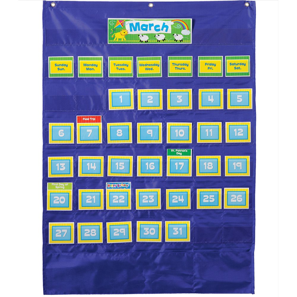 Carson-Dellosa CD-158156 Deluxe Calendar Pocket Chart - Walmart.com ...