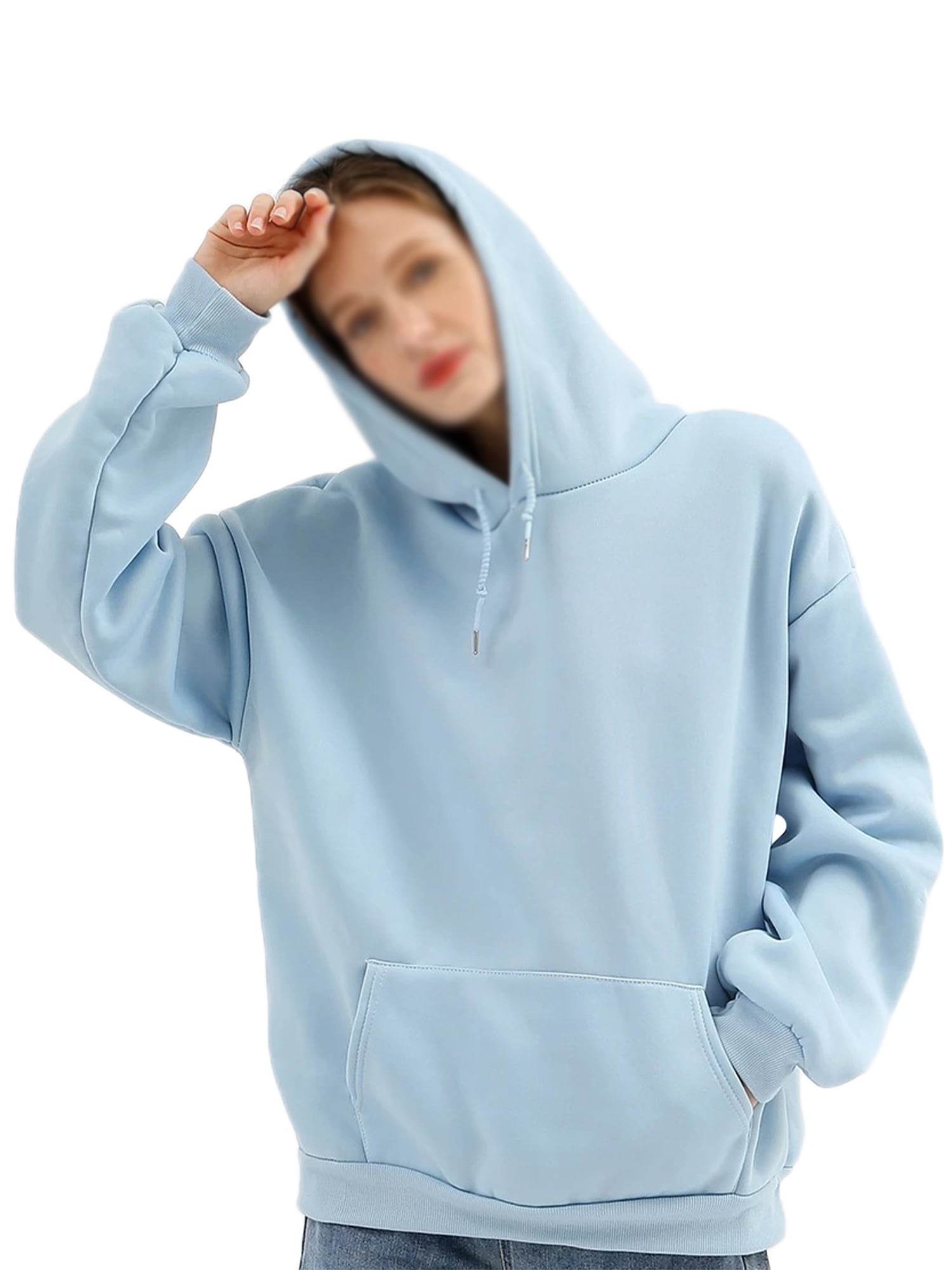 pale blue hoodie ladies