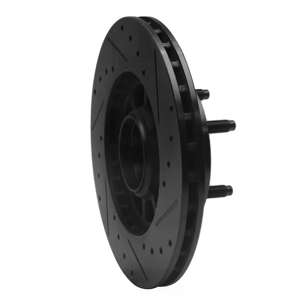 Dynamic Friction Company 633-54111L DFC Brake Rotor - Drilled And Slotted - Black