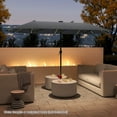 thumbnail image 4 of Costway 13 FT Large Patio Umbrella with LED Solar Lights Crank Handle 12 Heavy-Duty Ribs Gray, 4 of 10