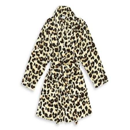 

Linum Home Textiles Super Plush Luxurious Soft Leopard Print Bathrobe