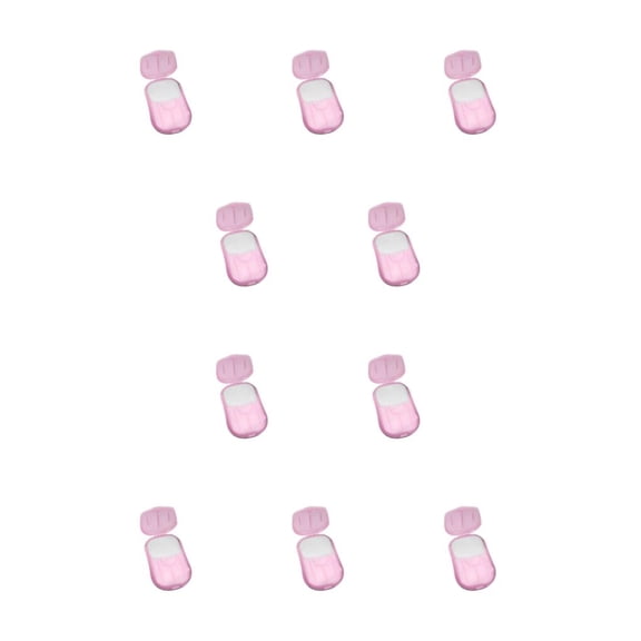 Seitruly 20 unids/caja de papel para lavar a mano, reemplazo de Color sólido portátil, barbacoa de Hotel, Camping, senderismo, placa, Rosa 10piezas