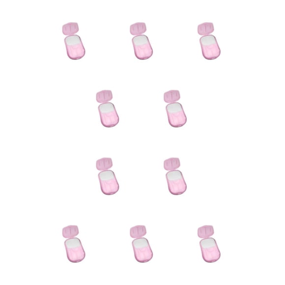 Soidarity 20 unidades/caja de papel para lavar a mano, portátil, de un solo uso, para viajes, pícnic al aire libre, Camping, senderismo, placa, Rosa 10piezas
