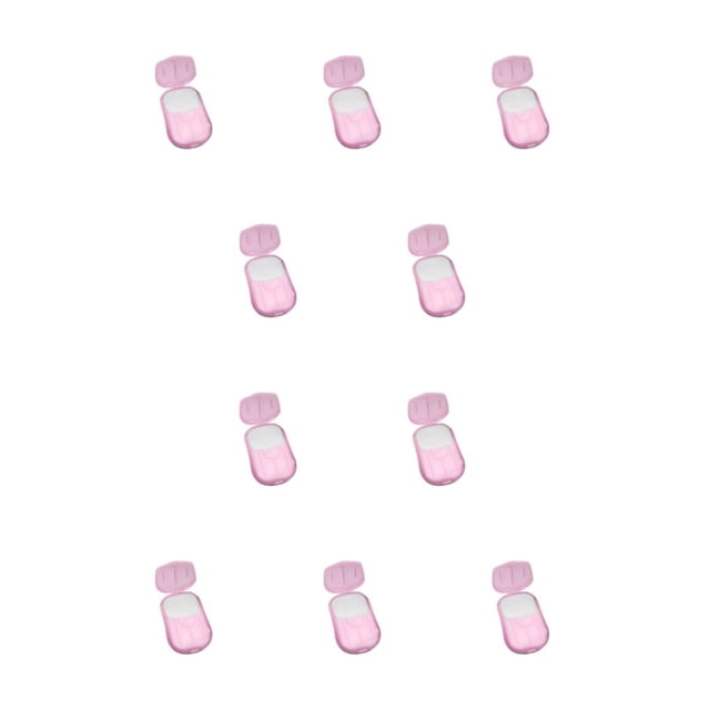 Soidarity 20 unidades/caja de papel para lavar a mano, portátil, de un solo uso, para viajes, pícnic al aire libre, Camping, senderismo, placa, Rosa 10piezas