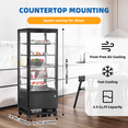 thumbnail image 5 of Refrigerated Display Case Commercial,3.5 Cu.Ft.Display Refrigerator for Bakery with Interior LED Lighting,Air-Cooling Automatic Defrost,Locked Door,Countertop Pastry Display, 5 of 8