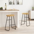 thumbnail image 2 of 2Pcs Bar Stool Set With Metal Frame Anti Slip Foot Pads Counter 29.53" Height Chairs Stylish And Minimalist Bar Chairs, 2 of 7