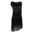 thumbnail image 2 of Vestido de Baile Latino con flecos BLESIY Negro Baile Latino Vestido Mujer, 2 of 8