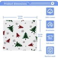 thumbnail image 5 of SKYSONIC Christmas Tree Washcloths Set of 2, Highly Absorbent Soft Cotton Fingertip Towels for Bathroom, Kitchen, Gym, Spa, Home Decor, 12 x 12 Inch, 5 of 7