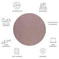 thumbnail image 6 of SAFAVIEH Courtyard Blair Geometric Indoor/Outdoor Area Rug, 6'7" x 6'7" Round, Rust/Light Grey, 6 of 10