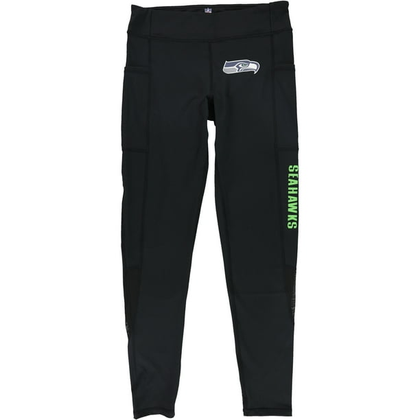 MSX Womens Seattle Seahawks Compression Athletic Pants, Black, Small 