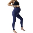 thumbnail image 6 of Ingrid & Isabel Basics Maternity 7/8 Active Leggings with Fold Over Panel, Navy, 6 of 6