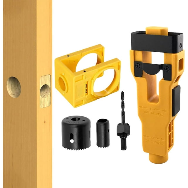 Door lock installation kit - complete door hardware tools, lock replacement and deadbolt installation set