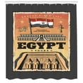 thumbnail image 2 of Ambesonne Vintage Egyptian Shower Curtain, Exotic Tour Flag, 69"Wx75"L, Grey and Multicolor, 2 of 2