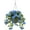 Indigo, variant on ANHXN Fully Assembled Petunia Flower Hanging Basket, Polyester/Plastic Flowers in Metal and Coco Fiber Liner Basket for Indoor/Outdoor Use