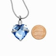 thumbnail image 2 of Anavia Personalized Heart Crystal Cremation Urn Necklace Jewelry For Ashes Human Pet Remains Funeral Casket Locket Engraving with Free Funnel Kit Gift Box Ship Next Day! [March - Aqua], 2 of 5