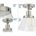 thumbnail image 3 of P350198-031-Progress Lighting-Hinton - 1 Light Flush Mount-Matte Black Finish, 3 of 3
