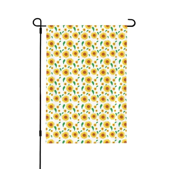 XMXY Sunflower Template Flower Garden Flags Double Sided,Farmhouse Holiday Yard Outdoor Sign Decor Flag 12.5"x18"