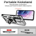 thumbnail image 6 of for Samsung Galaxy S21 FE Case Heavy Duty Military Grade Protection,Camera Lens Slide Protection & 360°Rotate Magnetic Car Mount Holder Kickstand Rugged Shockproof Drop Hard Shell,Silver, 6 of 8