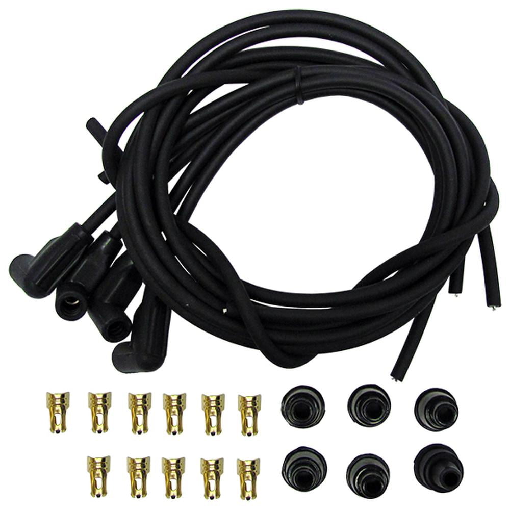 R1813 New Universal Spark Plug Wire Set (4 Cyl.) Solid Copper Wire Core