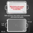 thumbnail image 2 of Chef KTGRIDDT Chefs Secret By Maxam T304 3-ply Stainless Steel Double Griddle, 2 of 5