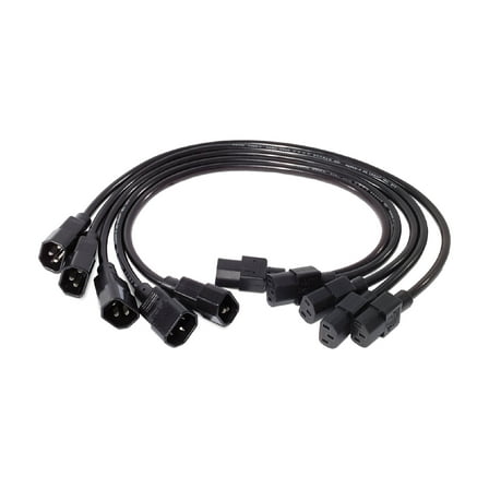 5PK 2FT POWER CORD KIT 10A 100-230V C13 TO C14