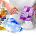 thumbnail image 4 of tooloflife 15/24 Grids Ice Cube Tray Freezer with Lid for Restaurants Bars Home Silicone 3 Color, 4 of 5