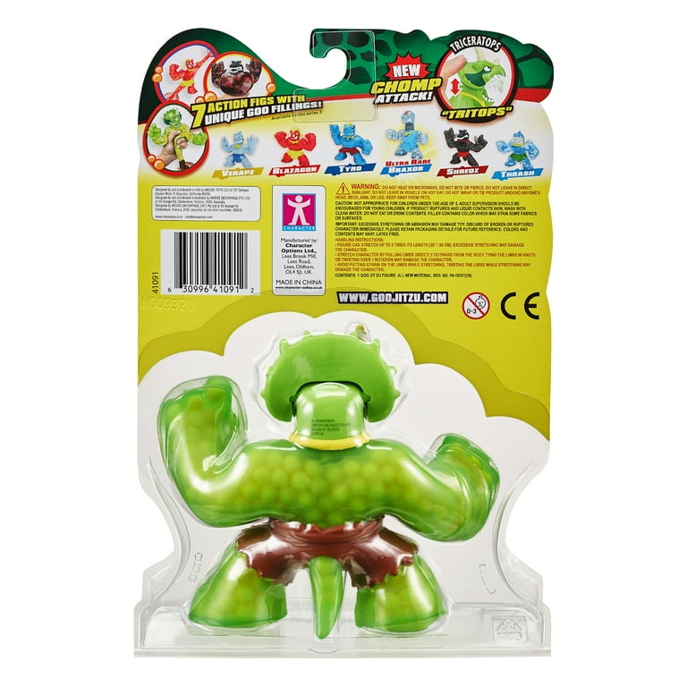 Heroes of Goo Jit Zoo Dino Power Hero Pack, Tritops the