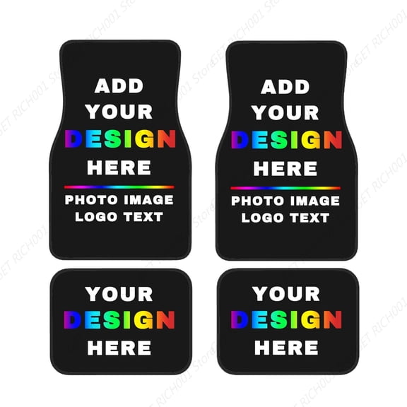 Custom Floor Mats for Cars 4 Piece Personalized Add Your Name Photo Logo Text Customized Car Floor Liners Car Accessories