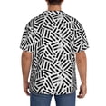 thumbnail image 3 of Kdxio Men'S Hawaiian Shirt For Men Short Sleeve Shirt Weave Geometric Summer Casual Holiday Beach Button Down T-Shirts, 3 of 5