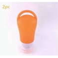 thumbnail image 1 of Juego de botellas desinfectantes, botella de almacenamiento portátil con orificio for colgar, botella dispensadora de desinfectante de manos de silicona, 1 of 2