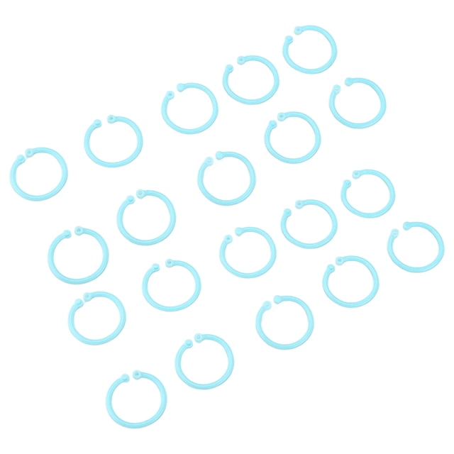 20Pcs Flexible Loose Leaf Buckle for Cards and Files Binder Ring 30mm Diameter