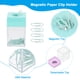 thumbnail image 3 of Soporte de clip de papel magnético Uxcell, 2 piezas organizador de clips de papel de gran capacidad para escritorio, verde, 3 of 6