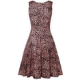 thumbnail image 2 of Vestido informal plisado Minnieouse de verano Leopardo M, 2 of 6