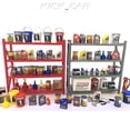 thumbnail image 2 of Diorama de coche a escala 1/18, modelo rápido, simulación de garaje, decoración, impresión 3D, herramienta de reparación, barriles de petróleo, batería (color aleatorio), 2 of 5