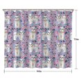 thumbnail image 5 of Bichon Dog Purple Florals Shower Curtain 84"x72" ,Bathroom Decorative Shower Curtains Set with 12 Hooks,Modern Waterproof Washable Shower Curtain, 5 of 6