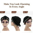 thumbnail image 3 of ZACPNCV Turban Head Wraps for Men Satin Lined Turban for Women Vintage Twist Velvet Durags Gifts Black M, 3 of 5