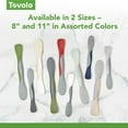 thumbnail image 6 of Tovolo Scoop and Spread Mini Dual End Charcoal Gray and Viva Magenta Silicone Sandwich Spreader Tool with Nylon Handle, BPA Free Dishwasher Safe Silicone and Nylon Tool for Spreading and Scooping, 6 of 6