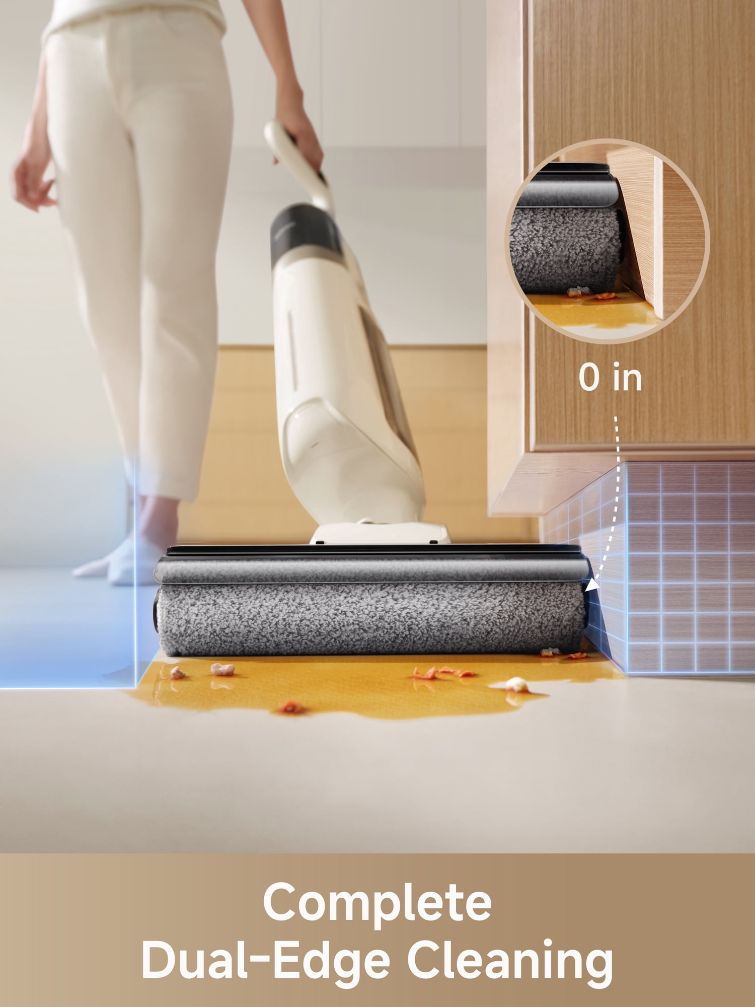 MOVA K30 Wet Dry Vacuum Cleaner with 180° Lie-Flat Reach and 140°F Hot Air Drying