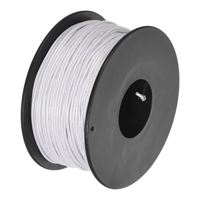 Uxcell 30AWG Stranded Wire Hookup 50M/164ft White, Electrical Wire UL1007 Spool