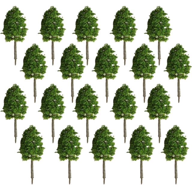 Injueey Paquete de 20 modelos de árboles, de arena de plástico Artificial, Mini paisaje, decoración artesanal DIY, accesorios de plantas de Decoración del hogar Injueey HA011940-00