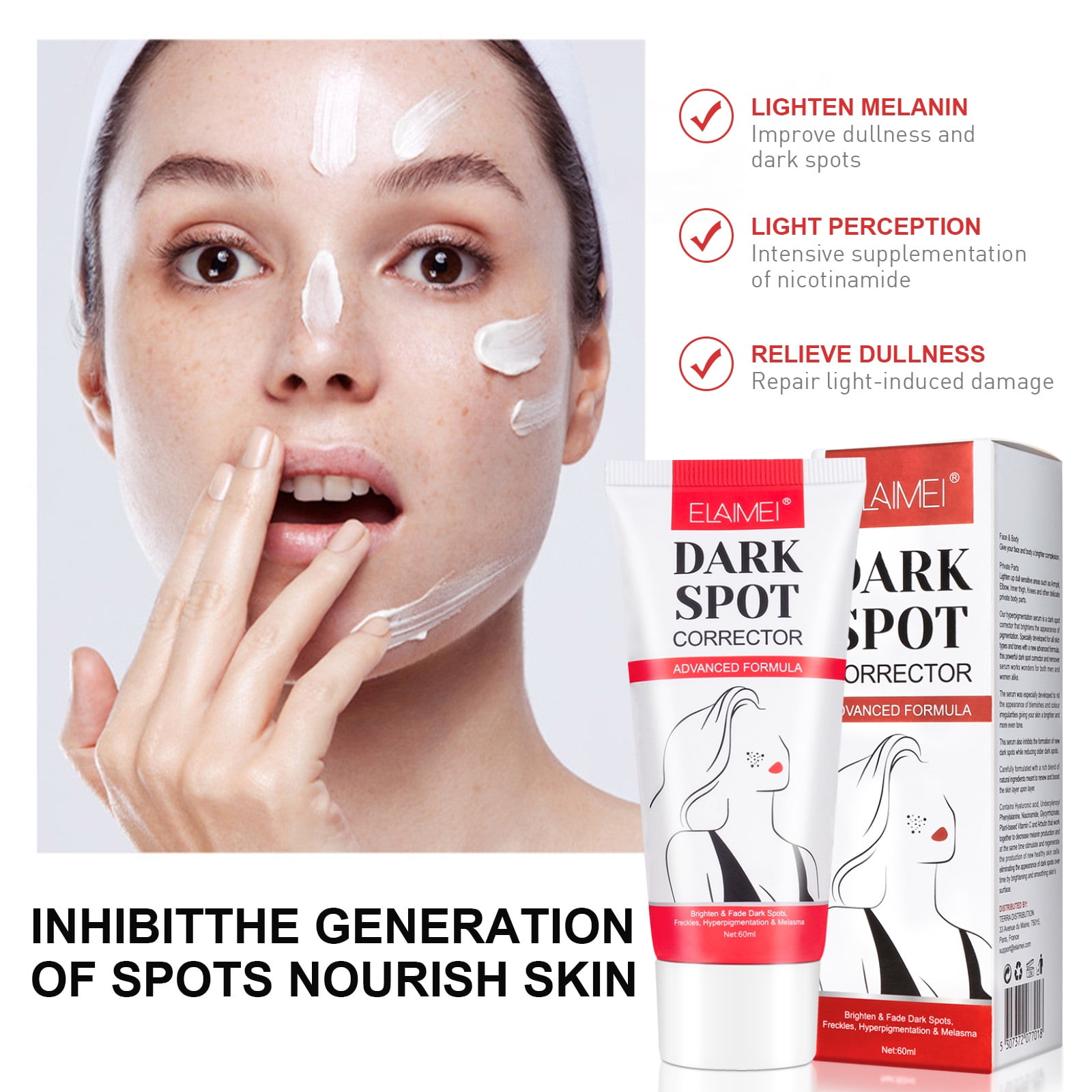 Inlifay Dark Spot Remover Cream - 1.7 Fl Oz - Hyperpigmentation Treatment  for All Skin Types - Melasma, Freckles, Sun Spots Correction
