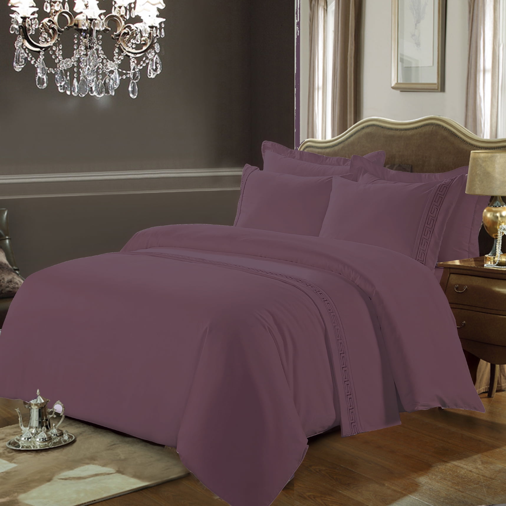 Greeky 600tc Duvet Cover Set Purple King Walmart Canada
