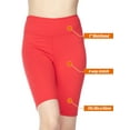 thumbnail image 2 of Kuda Moda 3-Pack Women's High Waist Biker Shorts – Butter Soft, Stretchy, Solid Colors – Yoga, Workout, Casual Activewear, 2 of 9