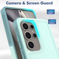 thumbnail image 3 of kmemek7-Case for Samsung Galaxy S25 Ultra, Cute Heavy Duty Shockproof Drop Proof Anti-Slip Military Grade Dual Layer Full Body 360 Protection Rugged Grip Case Back Cover with Screen Protector-Green, 3 of 4