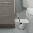 thumbnail image 6 of Bath Bliss Toilet Brush with Dome Holder in White, 6 of 8