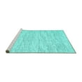 thumbnail image 2 of Ahgly Company Machine Washable Indoor Rectangle Abstract Turquoise Blue Contemporary Area Rugs, 8' x 10', 2 of 4
