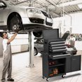 thumbnail image 5 of Odaof Big Rolling Tool Chest with Drawers and Wheels Tool Cabinet Tool Storage Removable,Rolling Tool box with Lockable Drawers, Toolbox for Mechanics Garage Workshop (Black), 5 of 8